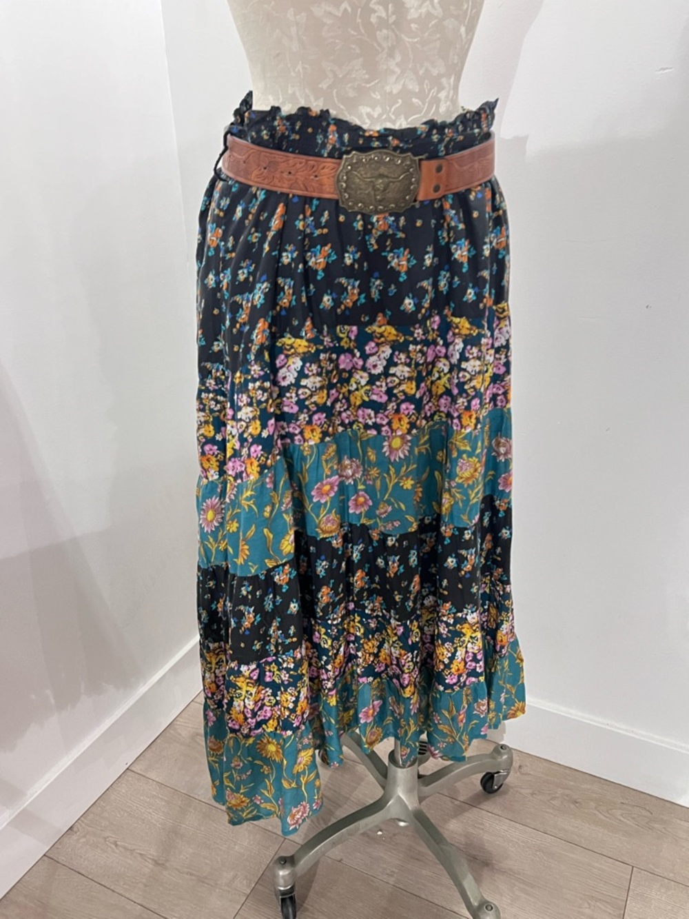 Sundance Beauty in Bloom Boho Maxi Skirt Modal Multicolor Petite PL